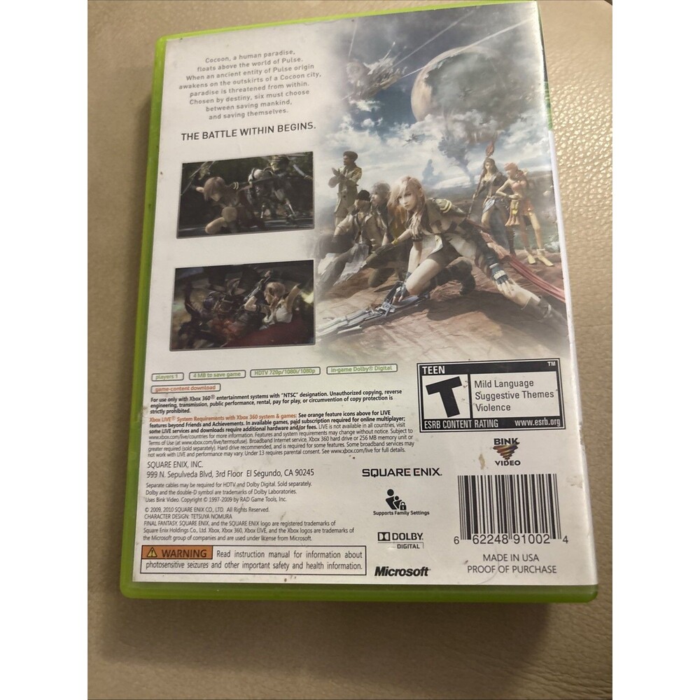 Final Fantasy XIII (Microsoft Xbox 360, 2010) CIB Manual Tested - Picture 8 of 8